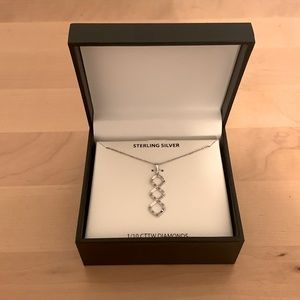 Sterling Silver Diamond Necklace